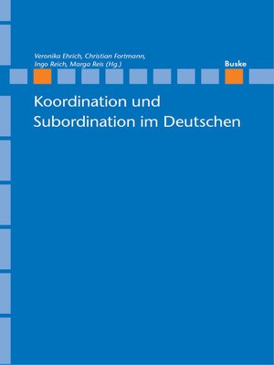 cover image of Koordination und Subordination im Deutschen